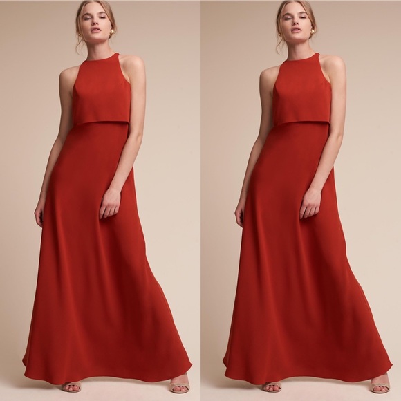 Anthropologie BHLDN Jill Stuart Iva Crepe Maxi